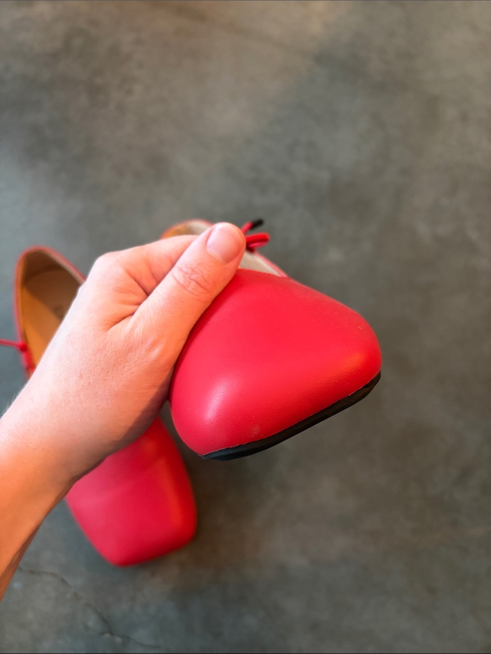 Empress Red Square-Toe Mary Jane Flats - Picture 5 of 6